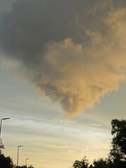 Cumulua cloud in the evening 