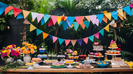 Obraz premium Bunting Party Decoration Colorful Bunting Party Decoration 