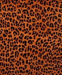 Obraz premium Orange black leopard print texture with repeating seamless design , design element, pattern, natural