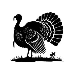 vector turkey silhouette drawing artwork