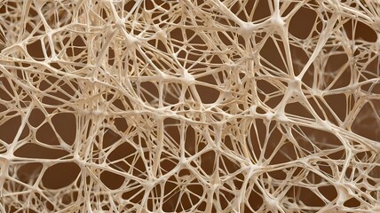 Obraz premium This image features a seamless beige biomorphic web pattern with a modern and abstract aesthetic, suggestive of interconnected networks
