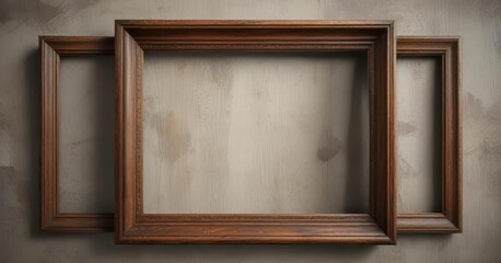 Wooden frame set with distressed finish and aged patina effect ,  worn,  weathered,  distressed wood