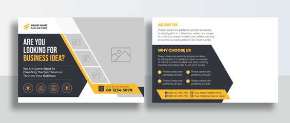 Corporate Postcard or Eddm postcard design template, Corporate Business Postcard Template Design, Simple and Clean Modern Minimal Postcard Template, Business Postcard Layout