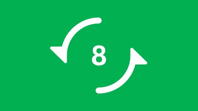 countdown animation footage green screen 10 second