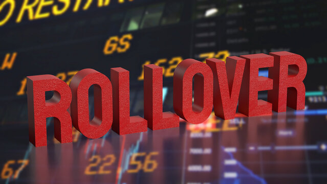 The Rollover text  on Business Background 3d rendering.