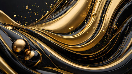 Dynamic red and black waves intertwine in a striking display of energy and contrast