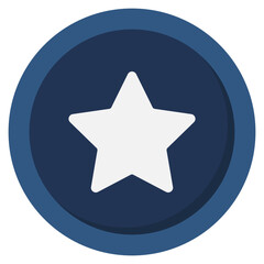 Star badge icon isolated on white background.