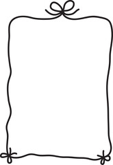 Hand Drawn Ribbon Rectangle Frame