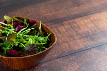 Mixed fresh salad in a bowl