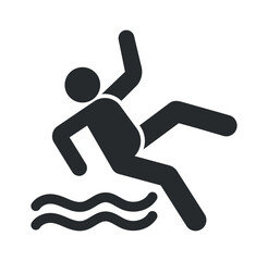 Caution danger risk emergency sinking