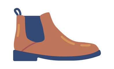 Leather shoes on flat sole