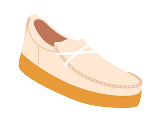 Casual female moccasins vector illustration