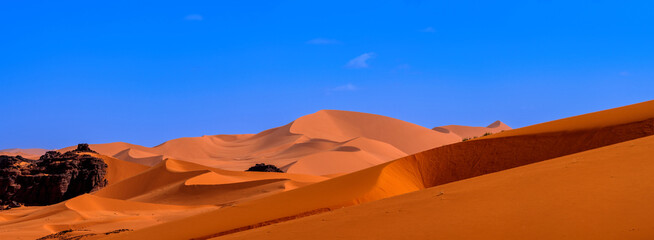 Tadrart Rouge, meaning Red Mountain, a mountain range in southeastern Algeria, part of the Algerian...