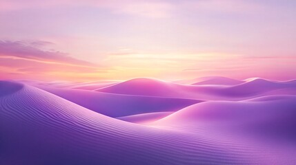 Fantasy Desert with Vibrant Sand Dunes, Mirages, and Abstract Floating Shapes