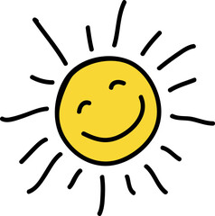 Doodle Shining Sun