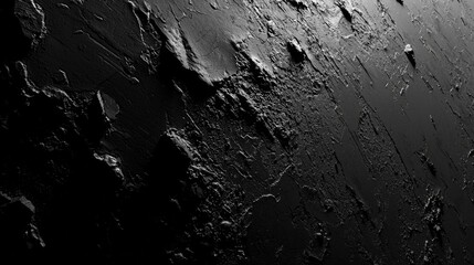 Fototapeta premium Surface texture of an alien landscape showcasing rugged terrain and shadows under low light conditions