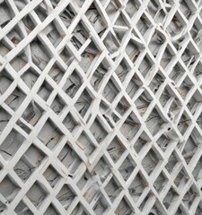 Alloy steel lattice pattern on a crisp white backdrop featuring industrial texture and geometric design elements,  architecture,  technical,  engineering