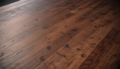Fototapeta premium Dark brown wooden table with a rough sawn finish, wood texture, dark wood, wood texture background