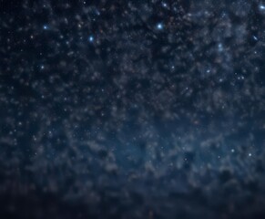 Dark Blue Night Sky with Sparkling Glitter Bokeh and Light Art,  celestial art,  galaxy,  night sky