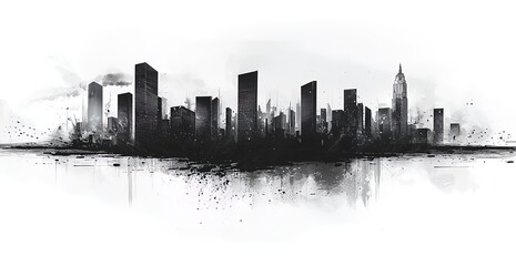 Urban Ink - A Black and White Cityscape
