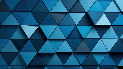 Modern shapes: geometric elements on an electric blue background, transmitting dynamics and energy