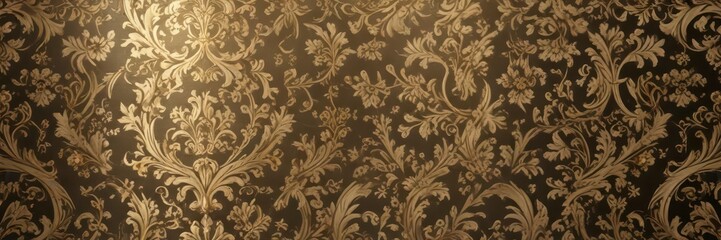 Geometric damask design with gold accents and subtle sheen,  metallic,  minimalist,  interior decor