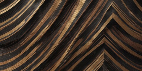 Geometric pattern of wavy stripes with bold lines and metallic texture,  pattern,  texture,  metallic