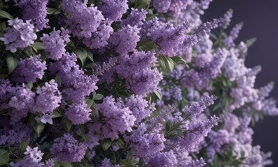 Fototapeta premium Intricate lilac and lavender floral design on a large scale , floral pattern, floral design, botanical print wallpaper