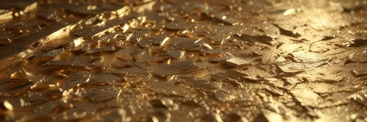 Sparkling gold foil design catching light on a textured surface,  glint,  metallic,  texture