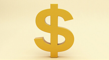 Obraz premium sign, dollar, money, sign, symbol, currency, business, 3d, finance, gold, icon, cash, wealth, illustration, economy, financial, bank, banking, button, investment, golden, market, usd, cost, vector, gr