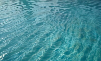 Fototapeta premium Gentle morning light dance on ripples of abstract turquoise blue water surface, morning, surface, blue
