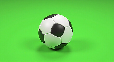 soccer ball on green background, ball, soccer, football, sport, game, white, isolated, black, play, goal, sports, competition, object, illustration, sphere, leather, equipment, round, team, soccer bal