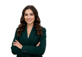 Business woman isolated. Illustration AI Generative.