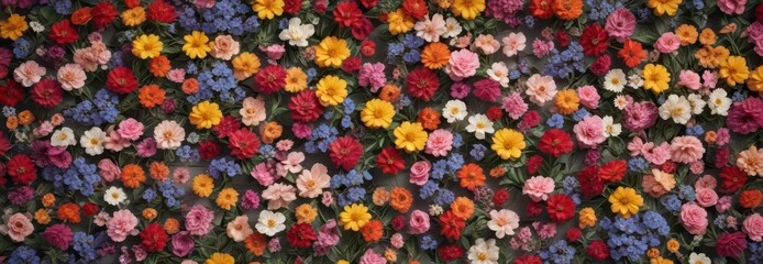 Vintage style floral wall featuring colorful blooms,  living room,  art,  wallpaper alternative