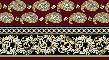 A seamless borders, ideal for textiles, gift wraps, and packaging.