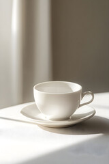 Timeless Minimalism: The Elegant Simplicity of Porcelain Tea Cup and Saucer