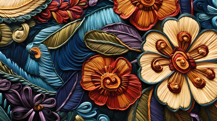 Traditional fabric texture. Quillwork. Illustration