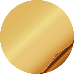 Round sticker with golden edge