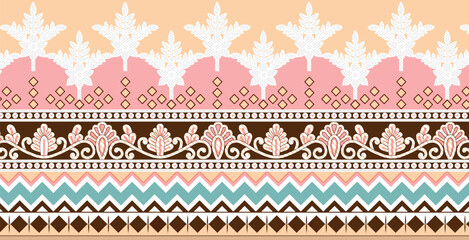 Expertly crafted borders and motifs blending tradition and modernity for Pattern and diverse fabric creations.