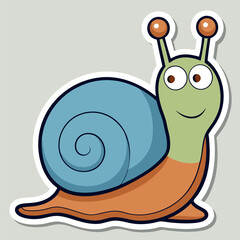 funny snail cartoon