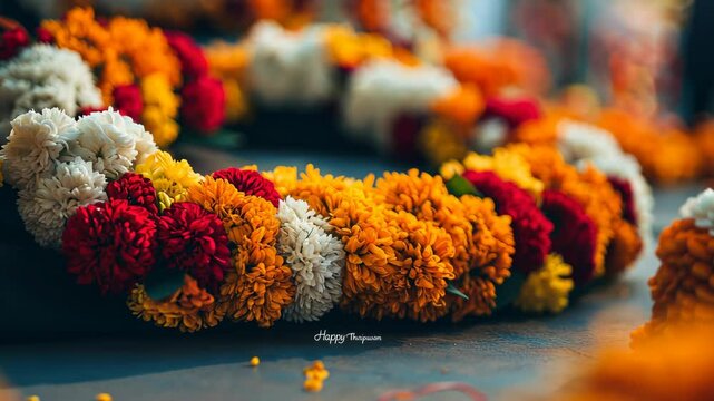 Vibrant Garland for Thaipusam Celebration  
