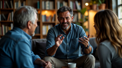 engaging in deep conversation with a mentor: listening to wise advice, absorbing valuable experiences, and gaining life insights to build a positive mindset