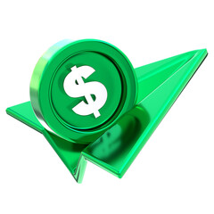 3d icon Money Send, 3d illustration, 3d element, 3d rendering.