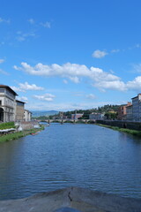 The Daily Life of the Arno River in Florence, Romantic Italy