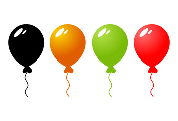 Rubber air balloon icon vector logo template