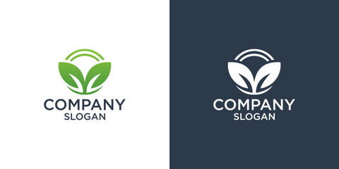Fototapeta premium green leaf logo design vector