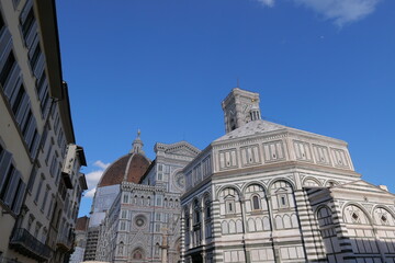the view of Florence Cathedral, the romantic Italy