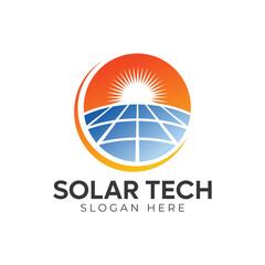 Solar logo vector template, Creative Sun energy logo design concepts
