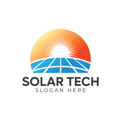 Solar logo vector template, Creative Sun energy logo design concepts