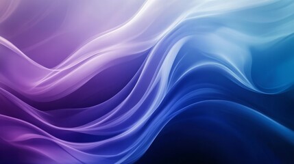 Abstract image with flowing purple and blue hues.  Smooth, elegant waves create a calming, dreamy effect.